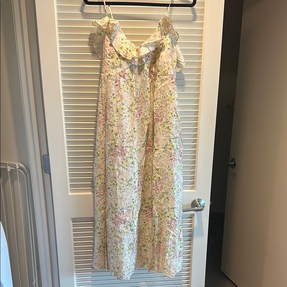 H & M Floral Ruffle Maxi Dress